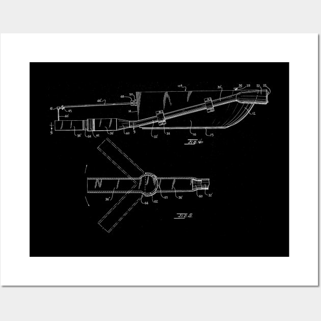 Jet Propelled Boat Vintage Patent Hand Drawing Wall Art by TheYoungDesigns